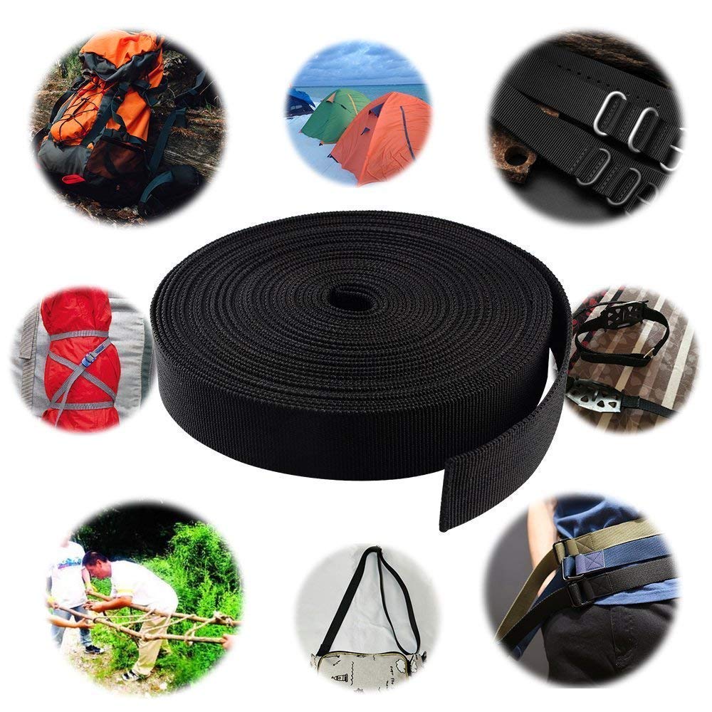 JIAKAI 1.5 Inch Wide 10 Yards Nylon Heavy Duty Webbing 