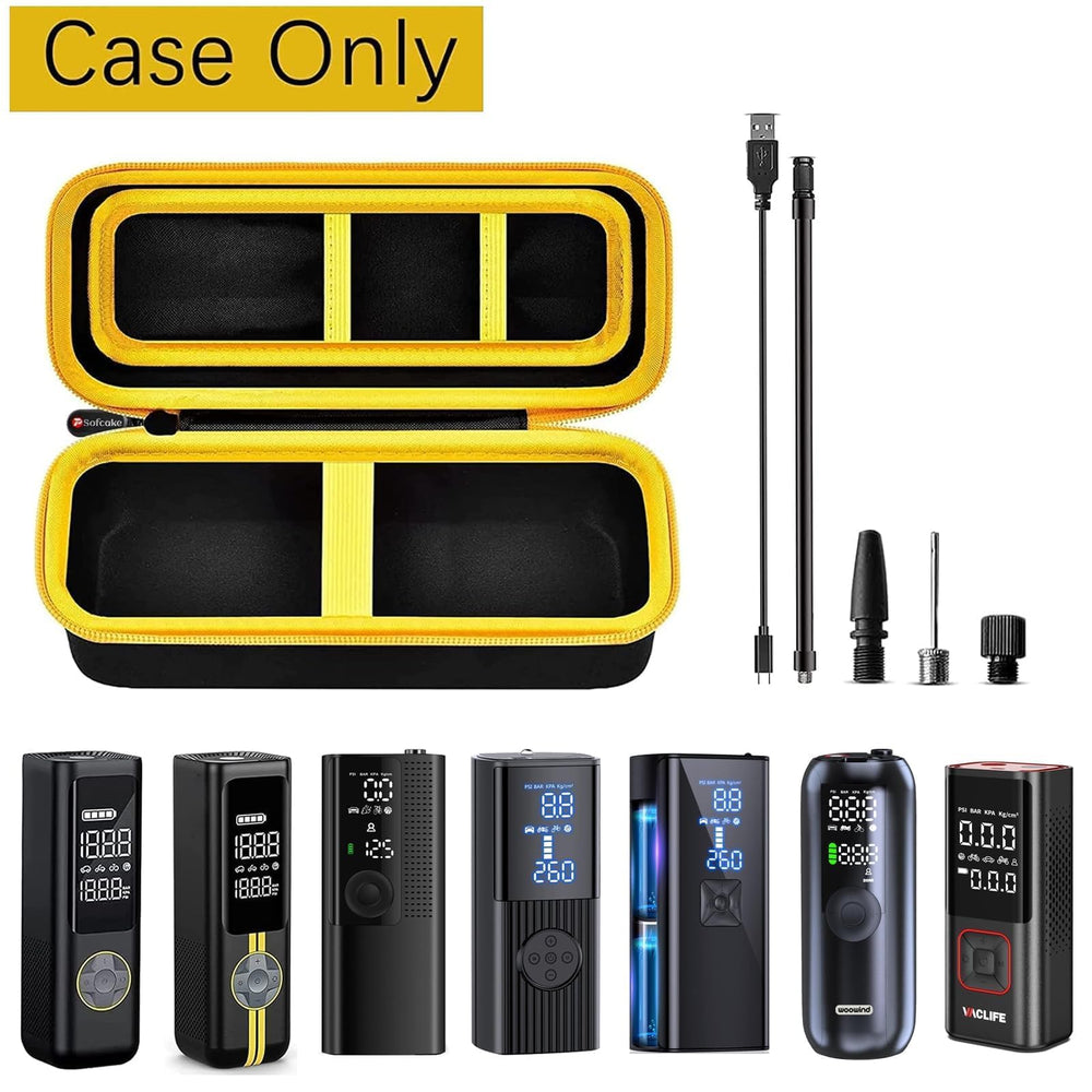 Case Compatible with Fanttik X8 for APEX/APEX EV Tire Inflator Portable Air Compressor. Storage Holder for Hafuloky for Woowind for ILTIDE for Prilotte Air Pump (Box Only) - Yellow