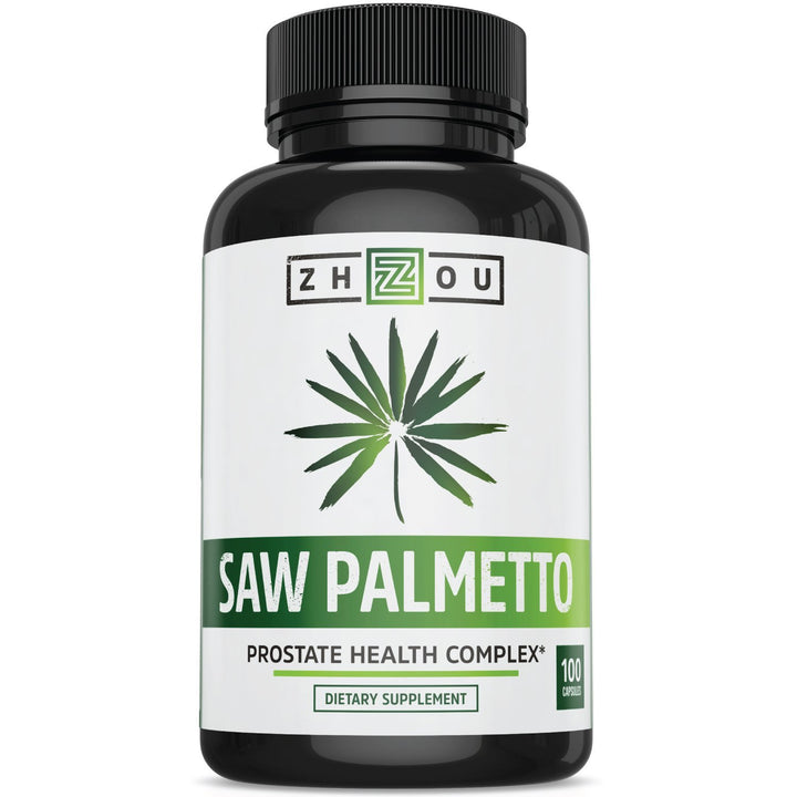 Zhou Nutrition Saw Palmetto Capsules for Prostate Health Extract and Berry Powder Complex, 500 mg, 100 Caps