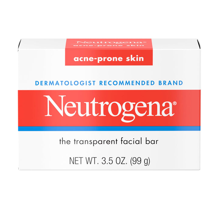 Facial Cleansing Bar Treatment for Acne-Prone Skin, Non-Medicated &amp; Glycerin-Rich Formula Gently Cleanses without Over-Drying, No Detergents or Dyes, Non-Comedogenic, 3.5 oz