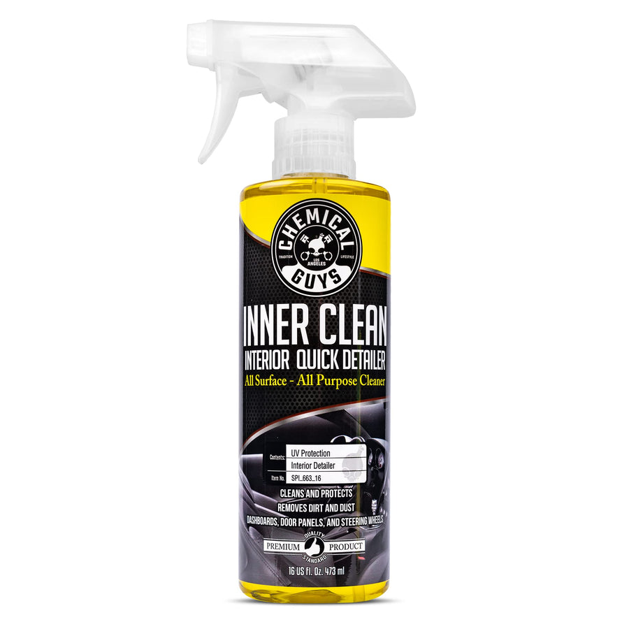 SPI_663_16 InnerClean Quick Detailer with Pineapple Scent, High Performance Interior and Dashboard Cleaner, Dust Repellent, Easy to Use Non Greasy Formula, 16 fl oz