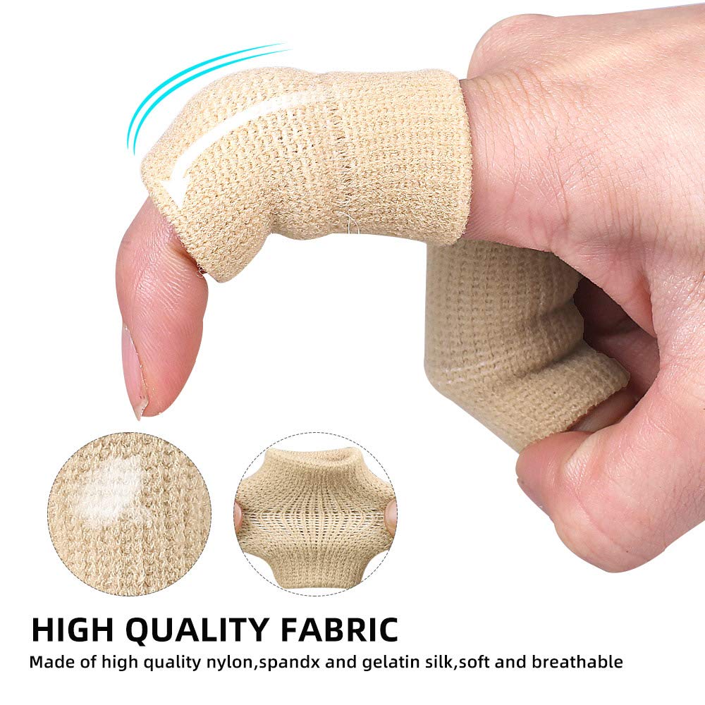 ZEPOHCK 10 Pcs Finger Sleeve Brace Split Protector for 