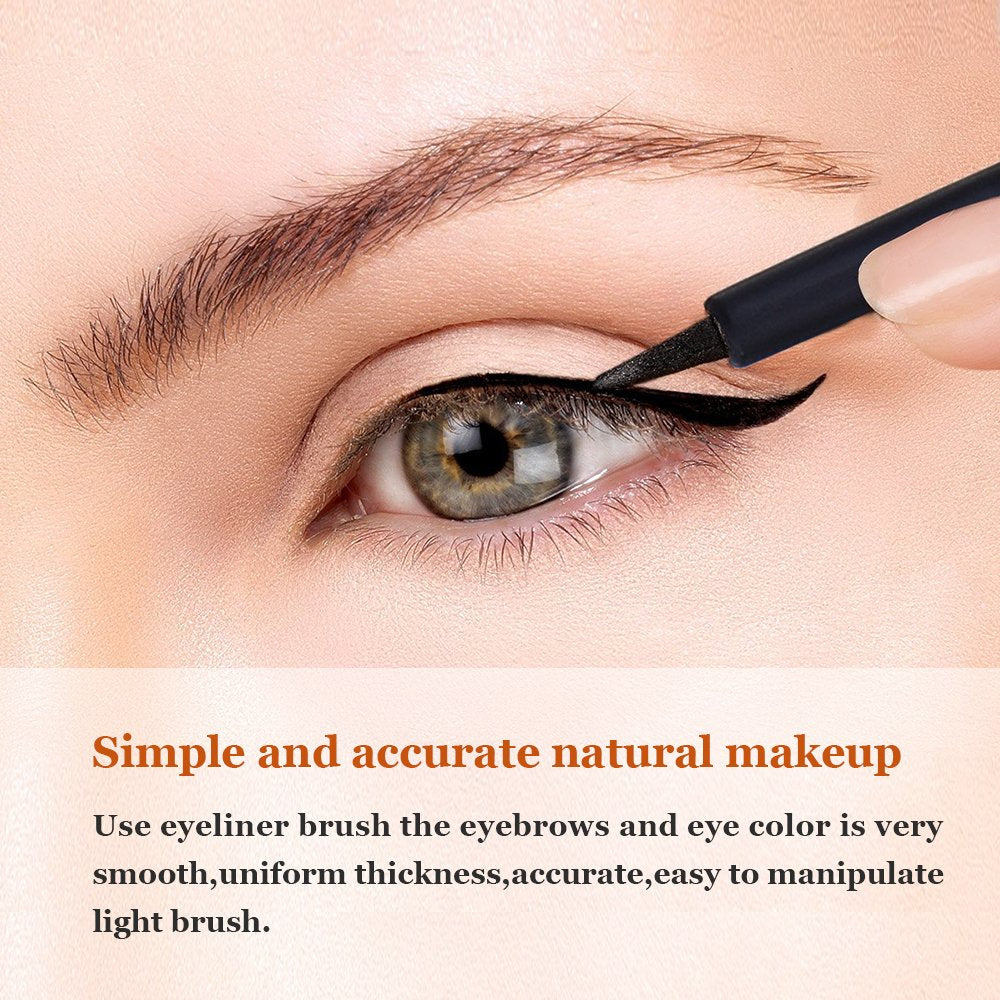 Disposable Eyeliner Brush Eye shadow Applicator Fine Point Eye Liner Pens Lip Liner brushs Cosmetic Wands Makeup Tool set200pcs (Black)