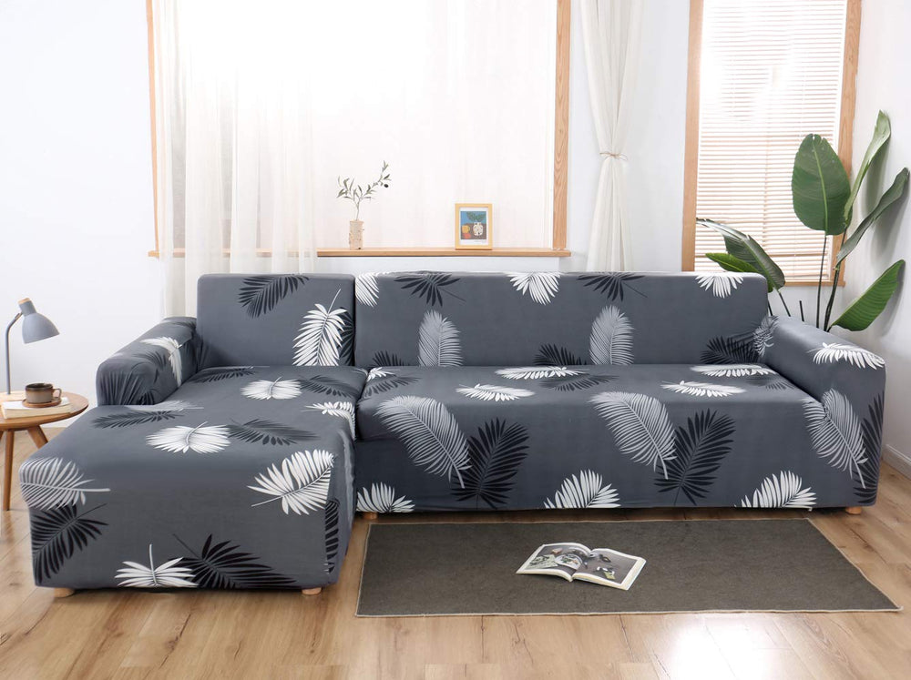 MIFXIN Sectional Sofa Covers L Shape Couch Slipcover 2 