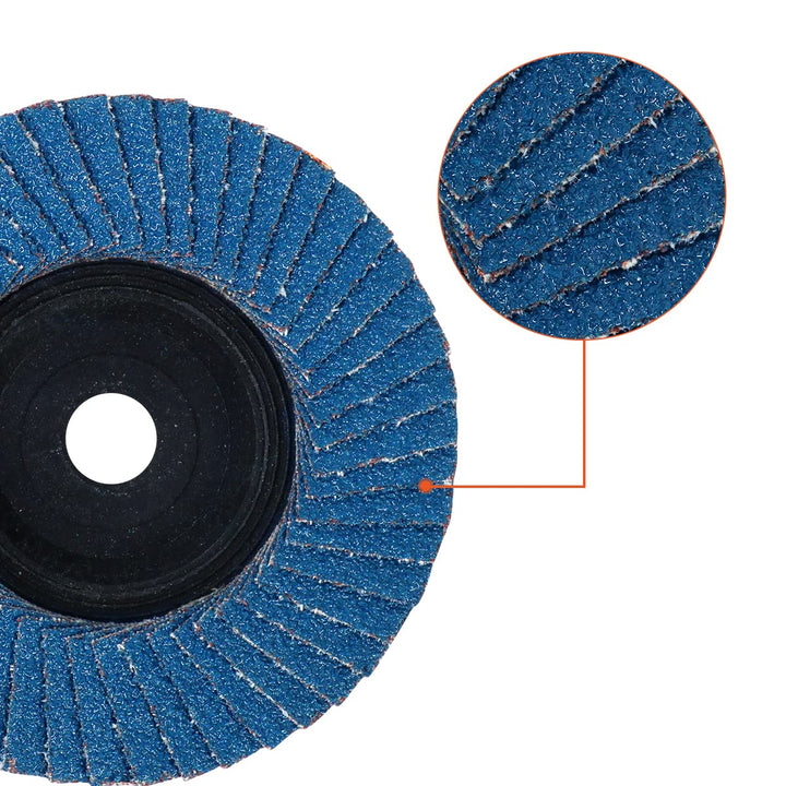 3&#39;&#39; x 3/8 Inch Flap Discs for Angle Grinder, 80 Grit Flap Sanding Disc, Steel Quick Trim Wheels Type 27 Grinding Wheel for Stainless Steel, Sheet Metal 10 Pack