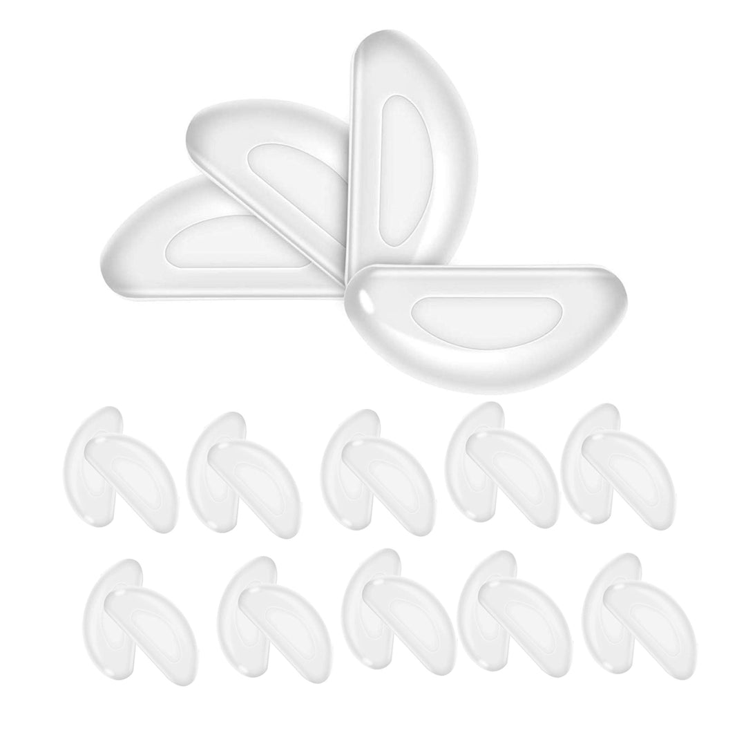 Silicone Eyeglass Nose Pads Sticky, Hypo-allergenic Adhesive Nose Grips for Glasses and Sunglasses 12 Pairs