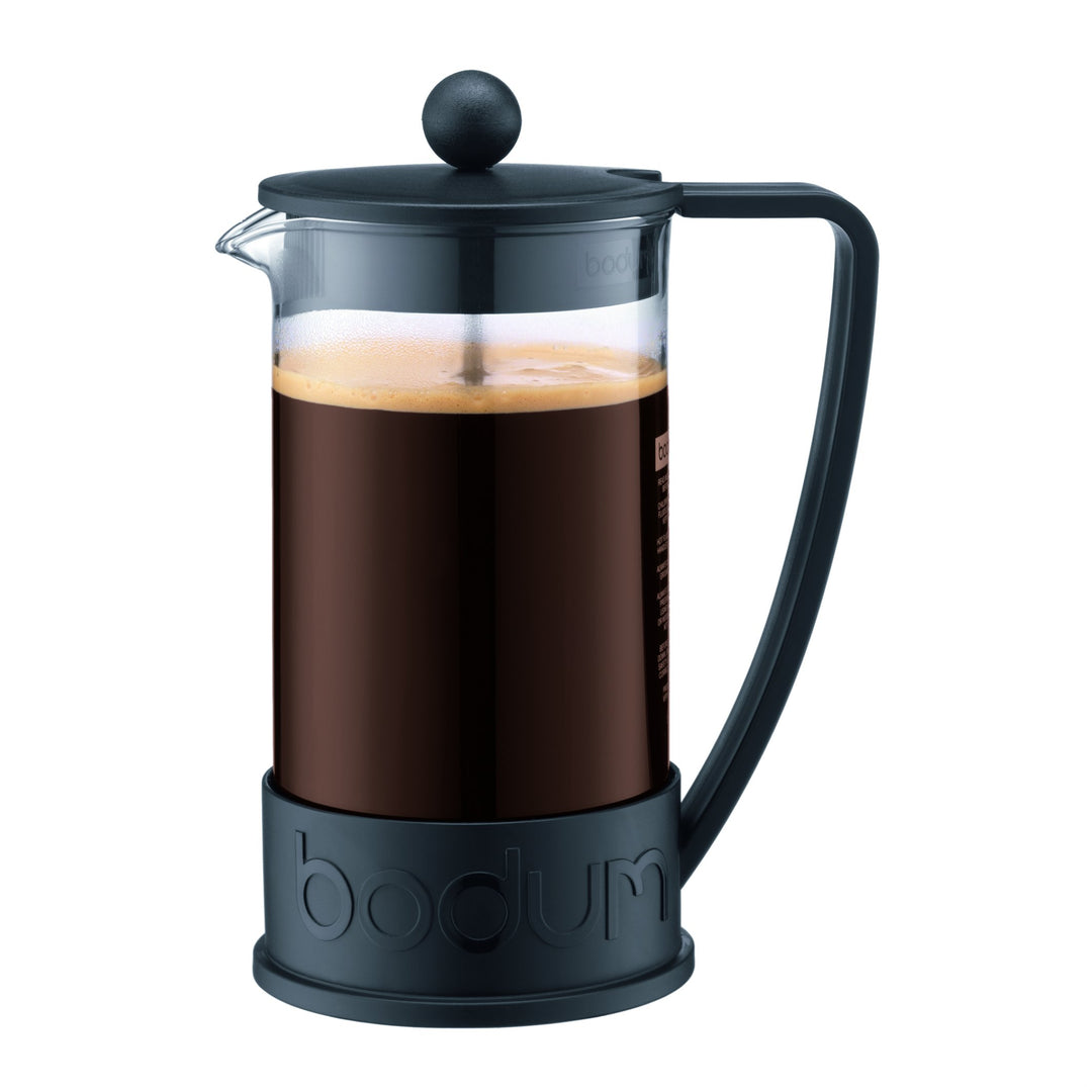 34oz Brazil French Press Coffee Maker, High-Heat Borosilicate Glass, Black - Made in Portugal