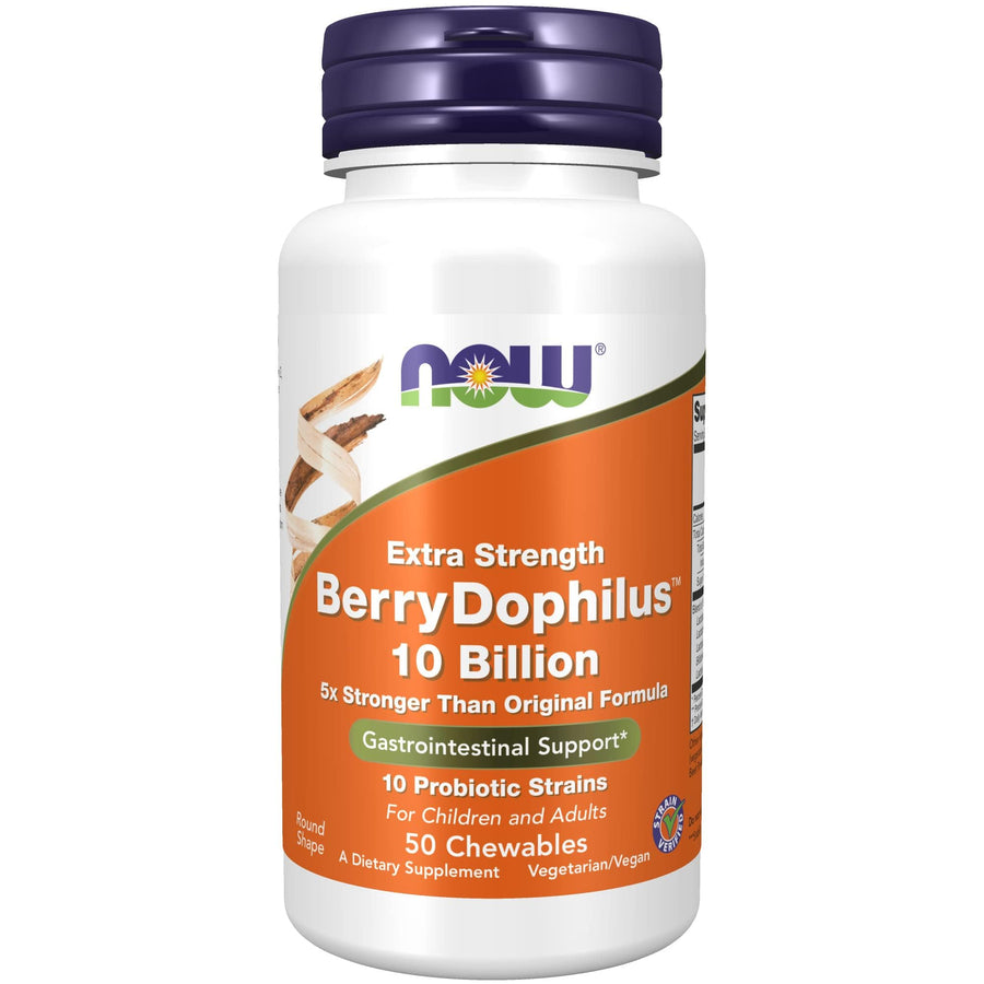 Supplements, BerryDophilus™, Developed for Adults & Children with 10 Probiotic Strains, Extra Strength,Strain Verified, 50 Chewables