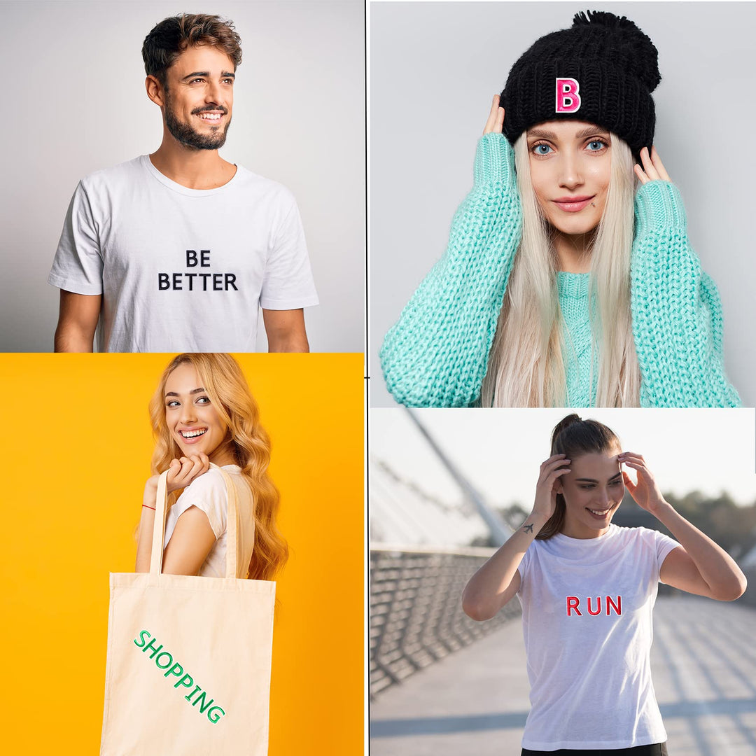 GYGYL 72 Pieces Iron on Letters and Numbers Patches, Black Alphabet Embroidered Patch A-Z, Numbers 0-9 Applique for Clothes, Dress, Hat, Socks, Jeans, DIY Accessories