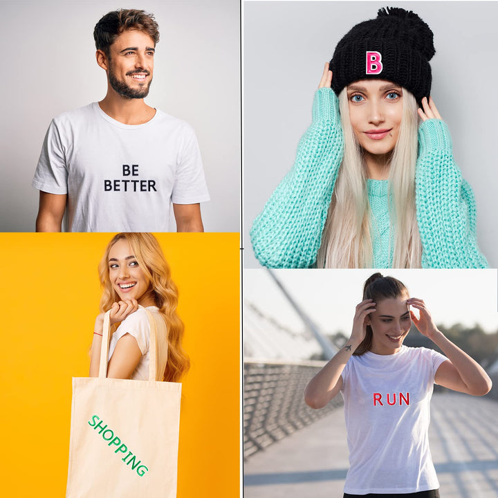 GYGYL 72 Pieces Iron on Letters and Numbers Patches, Black Alphabet Embroidered Patch A-Z, Numbers 0-9 Applique for Clothes, Dress, Hat, Socks, Jeans, DIY Accessories