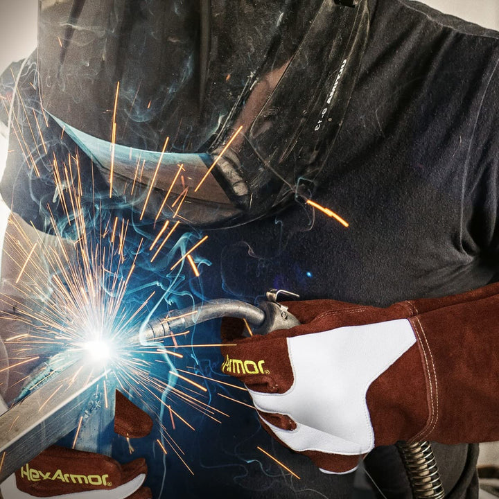 Welding Heat Resistant with HexHide Safety Work Gloves | HeatArmor 5050 | X-Large