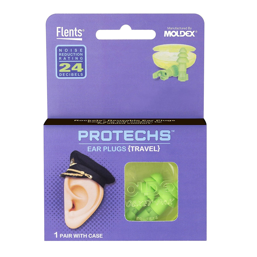 Flents Protechs Reusable Silicone Ear Plugs for Traveli