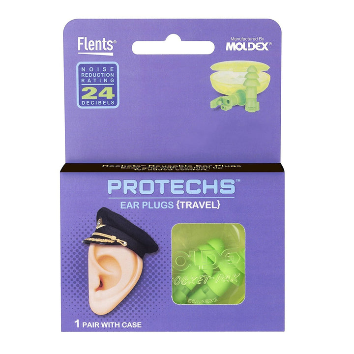 Flents Protechs Reusable Silicone Ear Plugs for Traveli