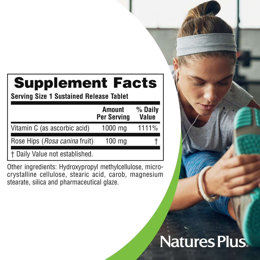 NaturesPlus Sustained Release 1000 mg Vitamin C - 180 T