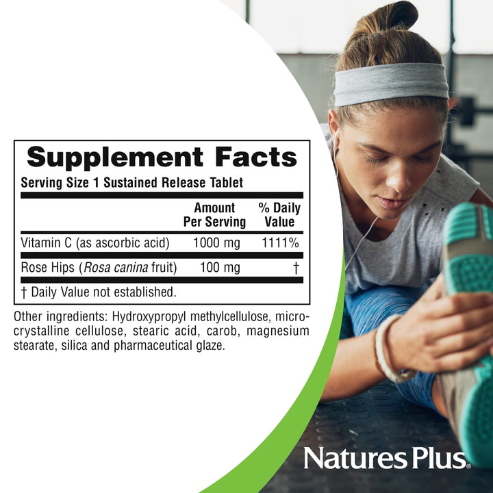 NaturesPlus Sustained Release 1000 mg Vitamin C - 180 T