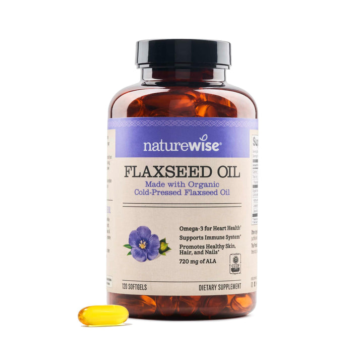NatureWise Flaxseed Oil 1200 mg, Fish Free Omega 3 Supp