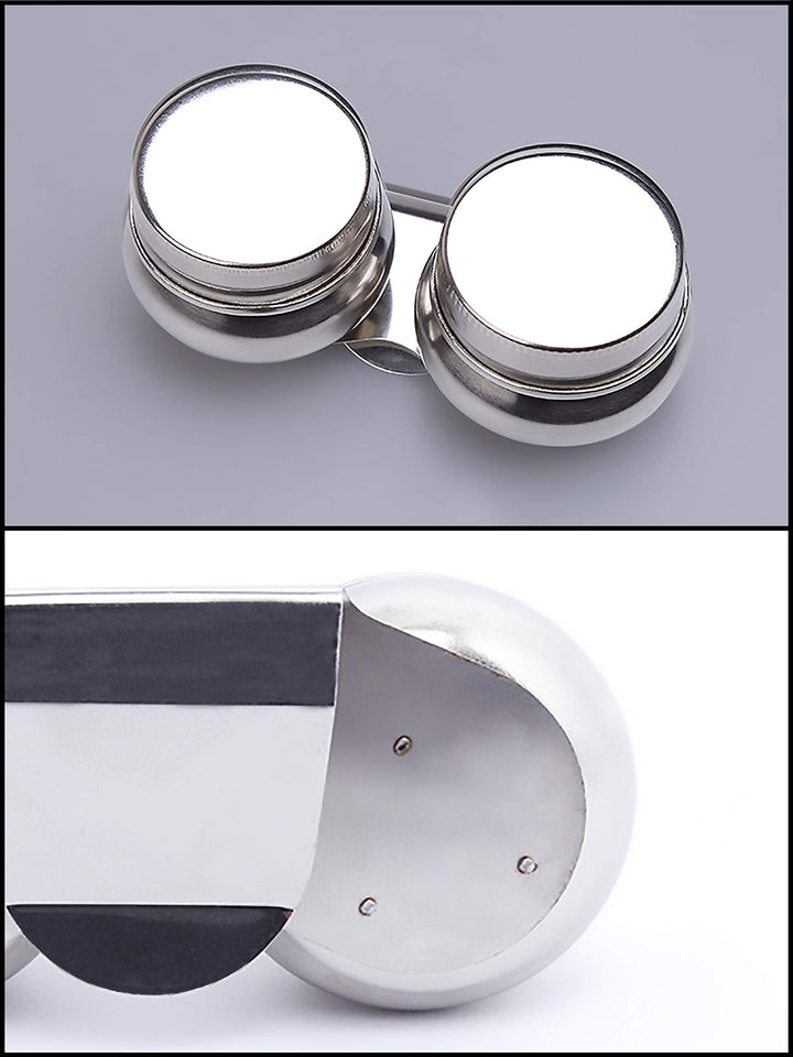 Oil Painting Palette Cup with Lid, Stainless Steel Double Dipper Design, No Leakage, Can Clip on Palette