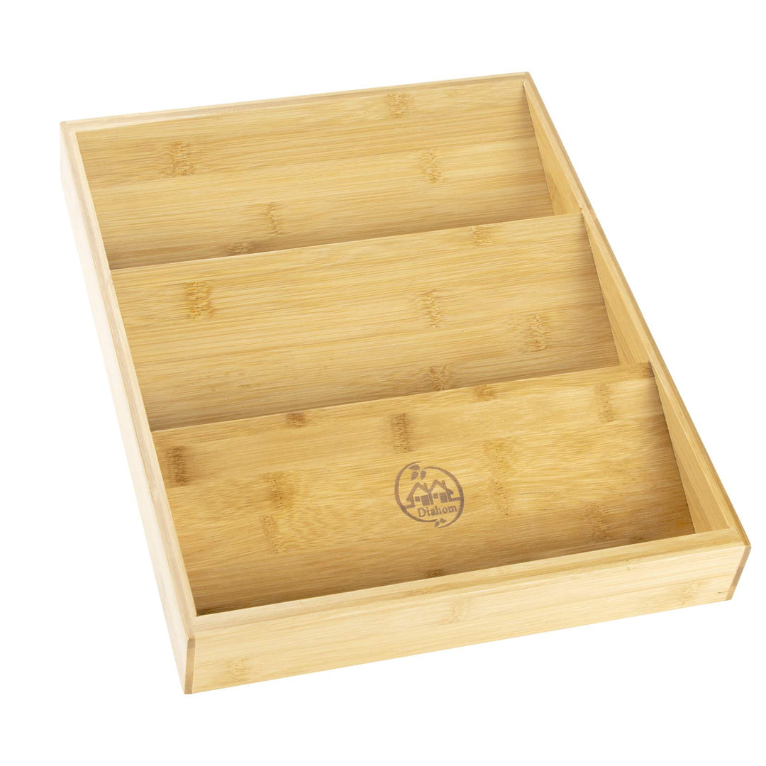Spice Organizer Drawer Insert Kitchen Cabinet Small Jars Holder Tray 3-Tier Deep Drawers Bamboo Spice Rack