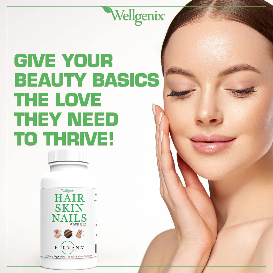 Wellgenix Purvana Hair, Skin, and Nails - One a Day Sof