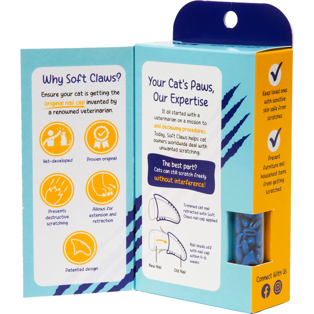 Safe Scratch-Free Solution for Cats - CLS (Cleat Lock System), Size: Medium, Color: Blue