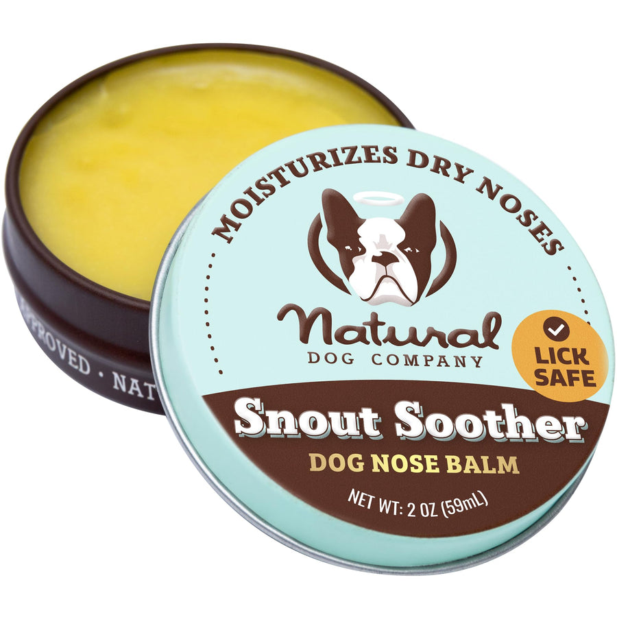 Snout Soother, Dog Nose Balm, Wax & Cream for Dry, Cracked Noses, Heals & Moisturizes with Shea Butter & Coconut Oil, Lick-Safe Nose Butter, Made in USA, 2 oz. Tin