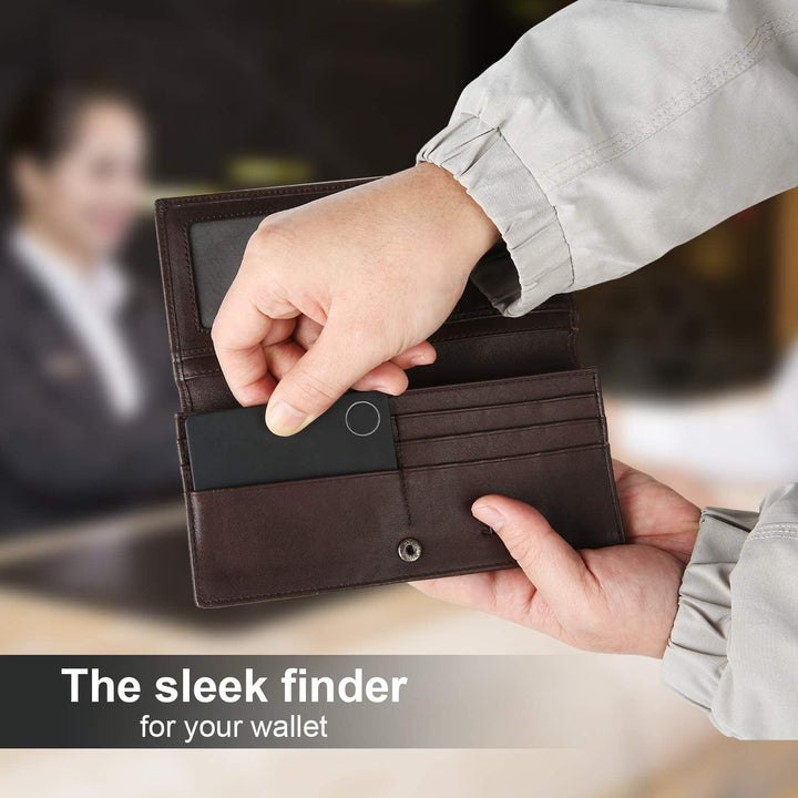 Wallet Tracker Finder Locator, Small Best Slim GPS Credit Debit Card Find Wallet Location Chip Tracker Device for Men Lost Waterproof with Built-in 24-30 Months Battery.