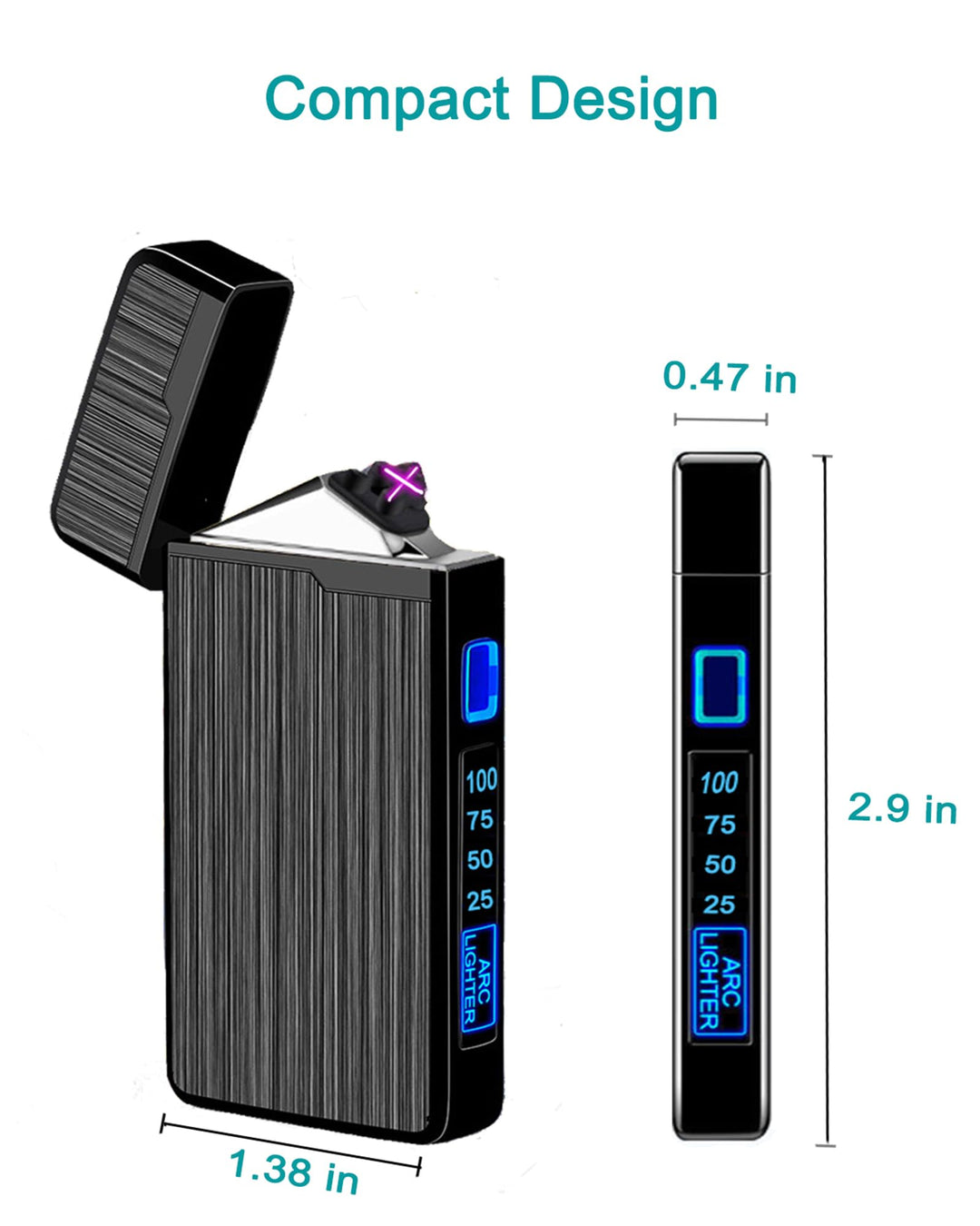 ULMCULM Electric Lighter, USB Rechargeable Lighter, Pla