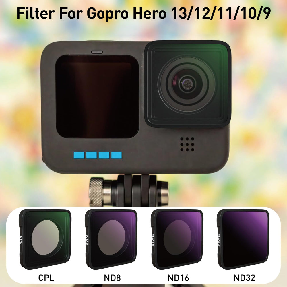 LENSKINS 4 Pack ND Filters ND8 ND16 ND32 CPL for GoPro 