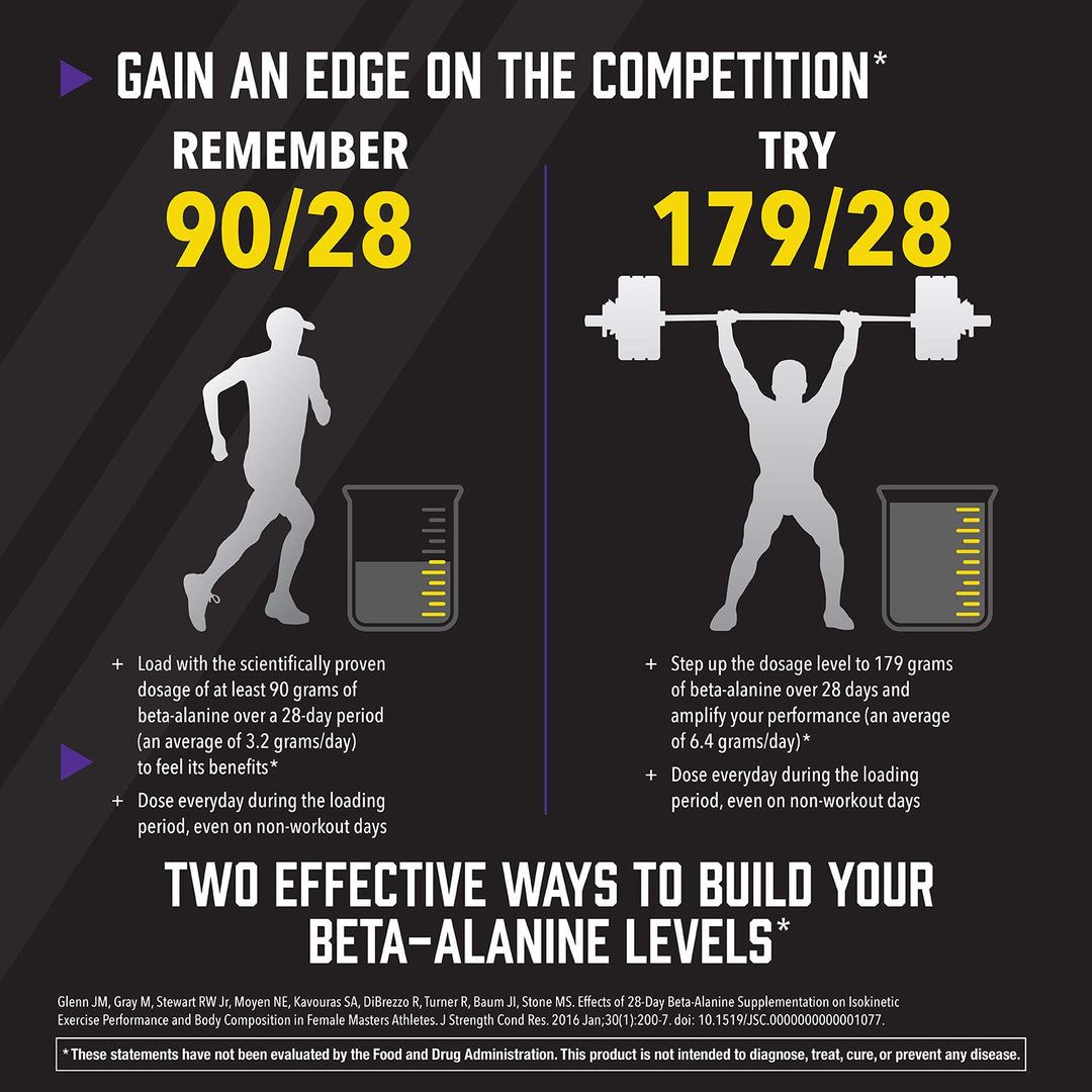 Sports Nutrition, Beta-Alanine 750 mg, Delays Muscle Fatigue*, Endurance*, 120 Veg Capsules