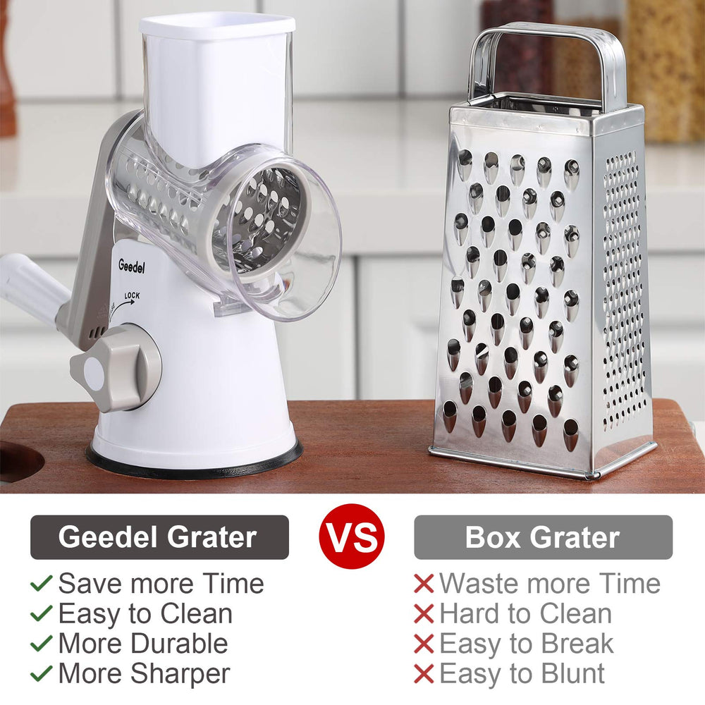Geedel Rotary Cheese Grater, Kitchen Mandoline Vegetabl