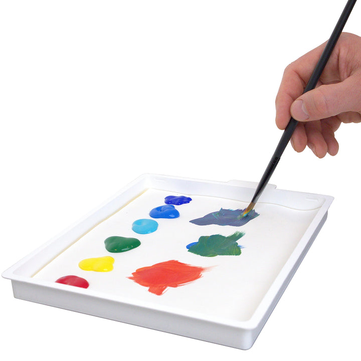 Sta-Wet Handy Palette, 8.5in x 7in Airtight Stay Wet Palette, Keeps Wet Paint Fresh for Days, Acrylic Painting Palette with Lid, Seal, Perfect for Miniature Painting, Made in USA