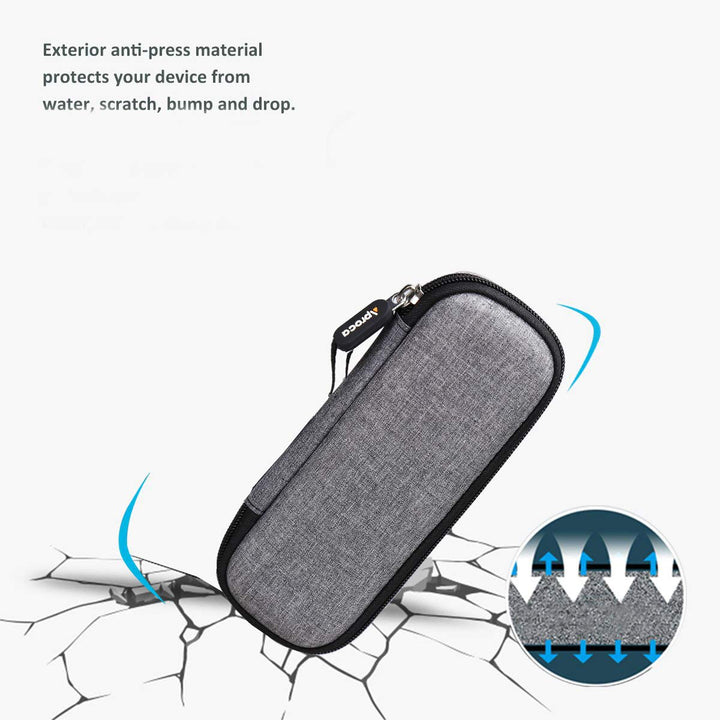 Aproca Hard Storage Travel Case, for Keto-Mojo Blood Ketone Test Strips Precision Measurement (Grey)