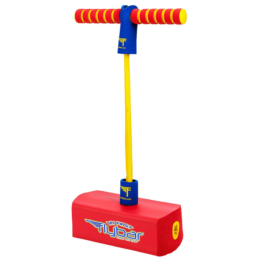 My First Foam Pogo Jumper for Kids Fun and Safe Pogo Stick for Toddlers, Durable Foam and Bungee Jumper for Ages 3 and up, Supports up to 250lbs (Red)