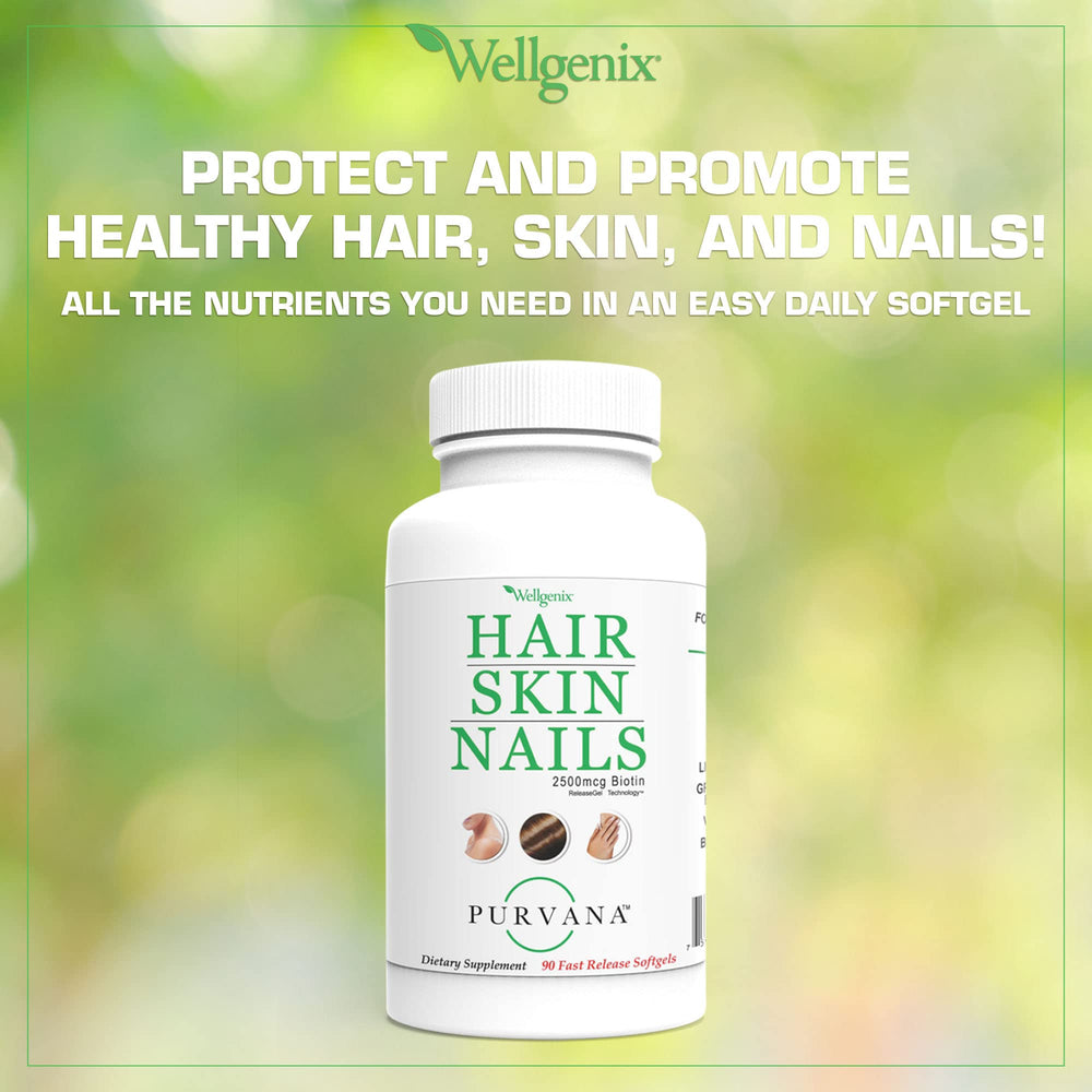 Wellgenix Purvana Hair, Skin, and Nails - One a Day Sof