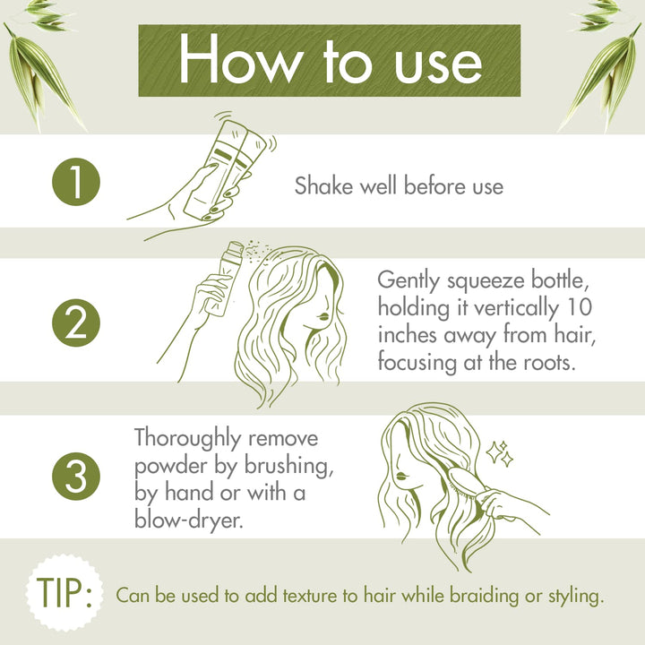 Gentle Dry Shampoo with Oat Milk - Non-Aerosol 1.7 oz.