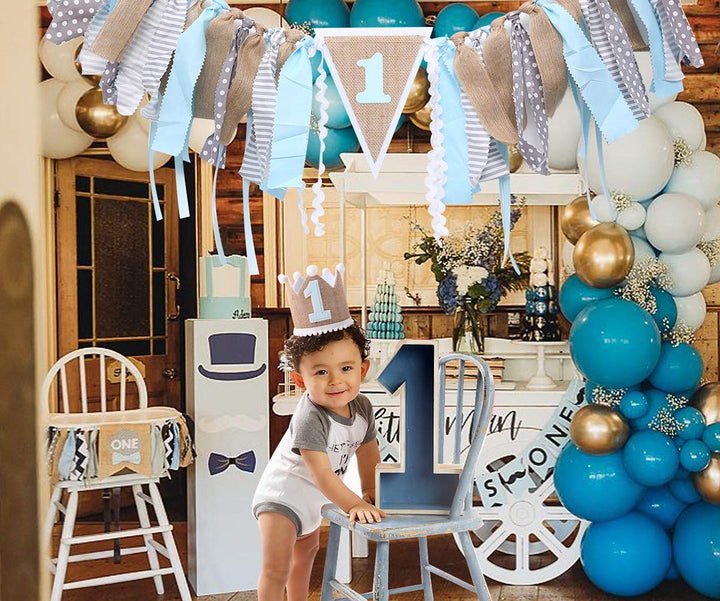 High Chair Banner For 1st Birthday - First Birthday Decorations For Photo Booth Props, Birthday Souvenir and Gifts For Kids,Birthday Package for Baby (BABY BOY)