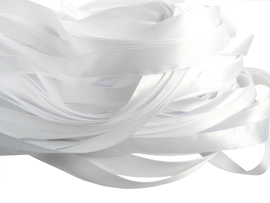 50PCS Ribbon Wands with Triple Ribbon and Silver Bell Party Wand Party Favors Streamers Ribbon Sticks Magic Fairy Wands for Wedding Decors