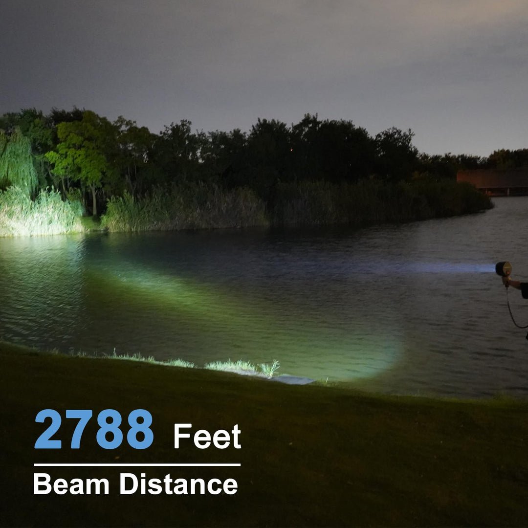 TACTICPRO Powerful 2000 Lumen HID Spotlight/Floodlight Automotive/Garage/Emergency/Boating/Fishing/Hunting/Camping/Hiking/Patrolling Spotlight 9924-0011-06