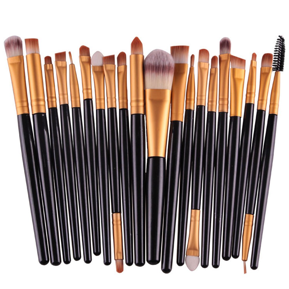 20pcs Makeup BRUSHES Kit Set Powder Foundation Eyeshadow Eyeliner Lip Brush NEW (PURPLE + GOLD)