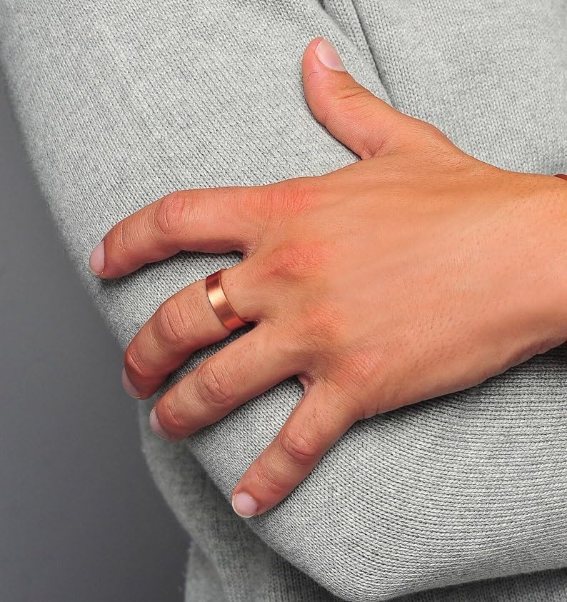 Earth Therapy - Elegant Women or Men's Ring Band in Solid Copper | Magnetic Therapy Ring by Earth Therapy by Earth Therapy