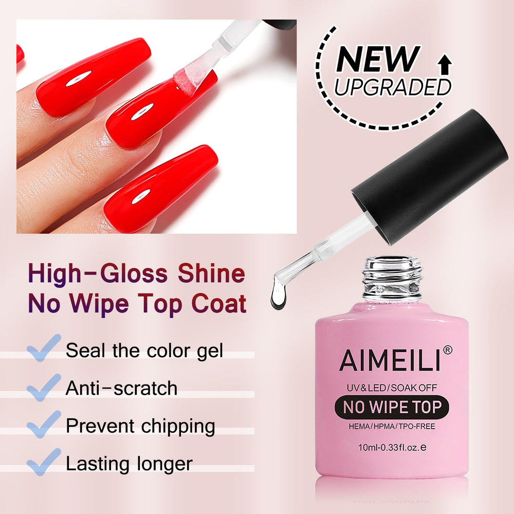 top coat : Soak Off UV LED Gel Nail Polish - No Wipe Top Coat 10ml
