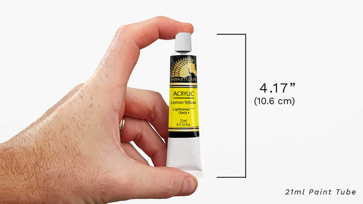 Acrylic Painting Tubes Set - 48 x 21ml - Lightfast - Heavy Body - Rich Pigments - Vibrant Colors - Professional Art Supplies - Artist Quality Paints