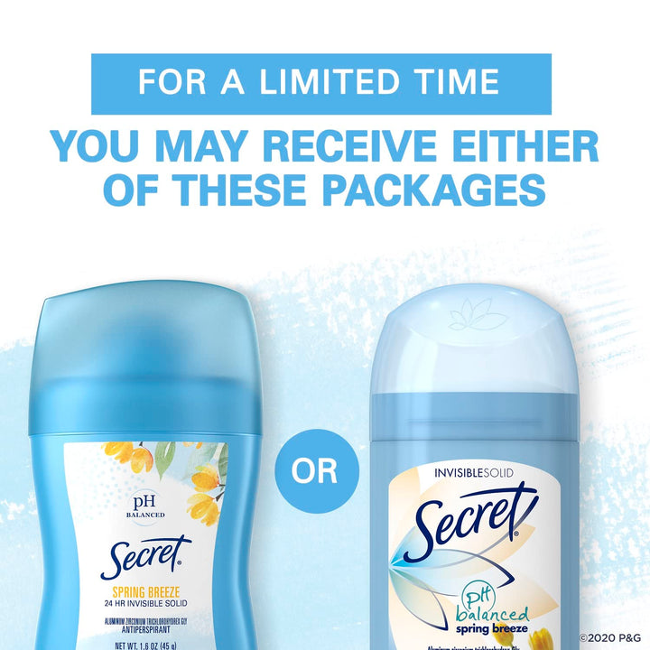 Invisible Solid Antiperspirant and Deodorant, Spring Breeze, 2.6 oz