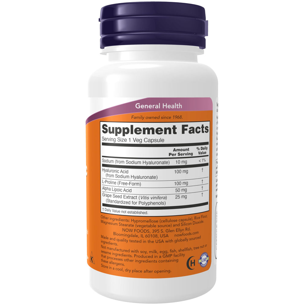 NOW Foods Supplements, Hyaluronic Acid 100 mg, Double S