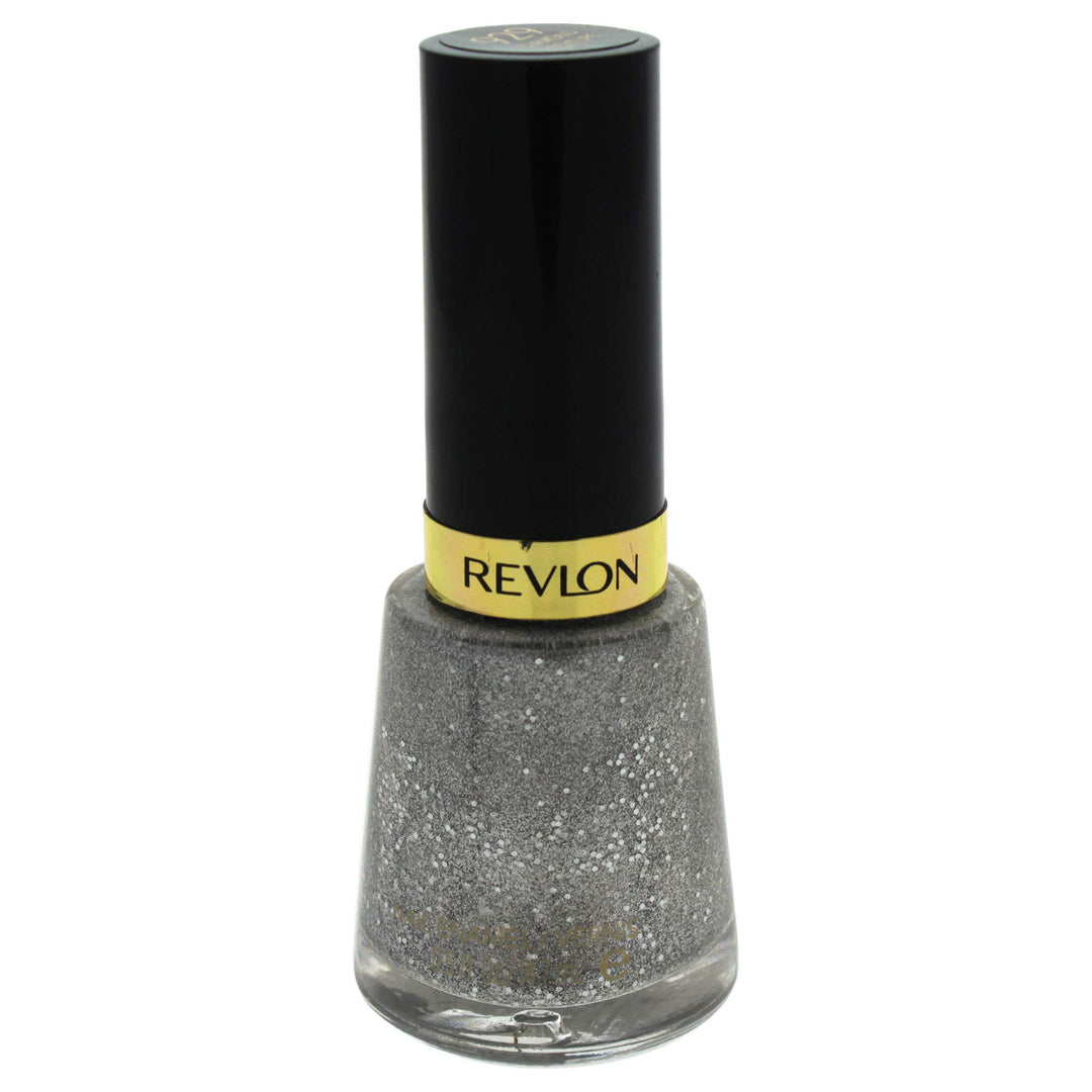 Revlon Nail Enamel, Chip Resistant Nail Polish, Glossy Shine Finish, in Black/Grey, 929 Diamond Texture, 0.5 oz
