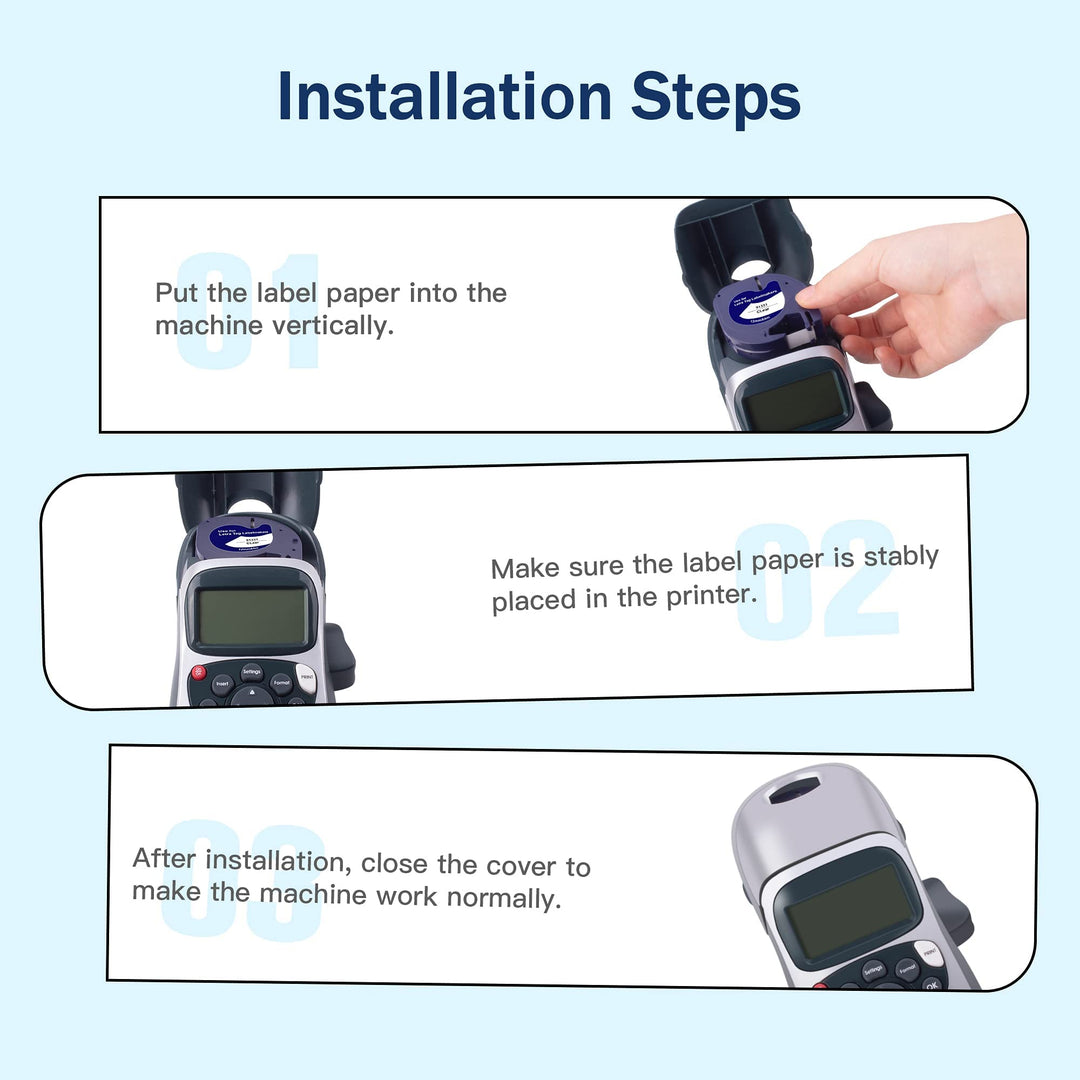 Compatible Label Tape Replacement for Dymo Letratag Labeling Refills 91331 (S0721660) to use with Label Maker LT-100T LT-100H LT-110T, 0.47 Inch (12mm) x 13 Feet (4m), Black on Clear, 6-Pack