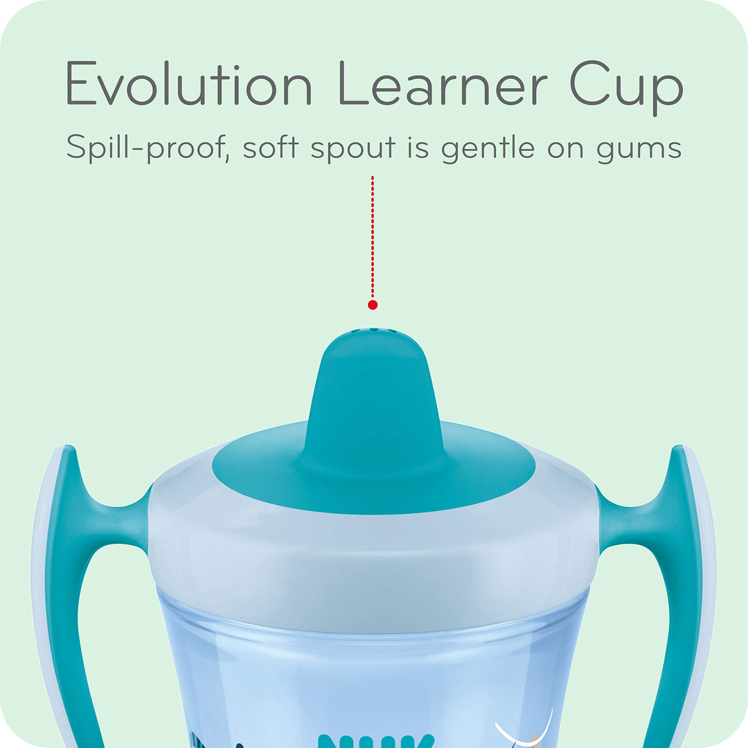 Evolution Soft Spout Learner Cup, 8 oz, 2-Pack – BPA Free, Spill Proof Sippy Cup