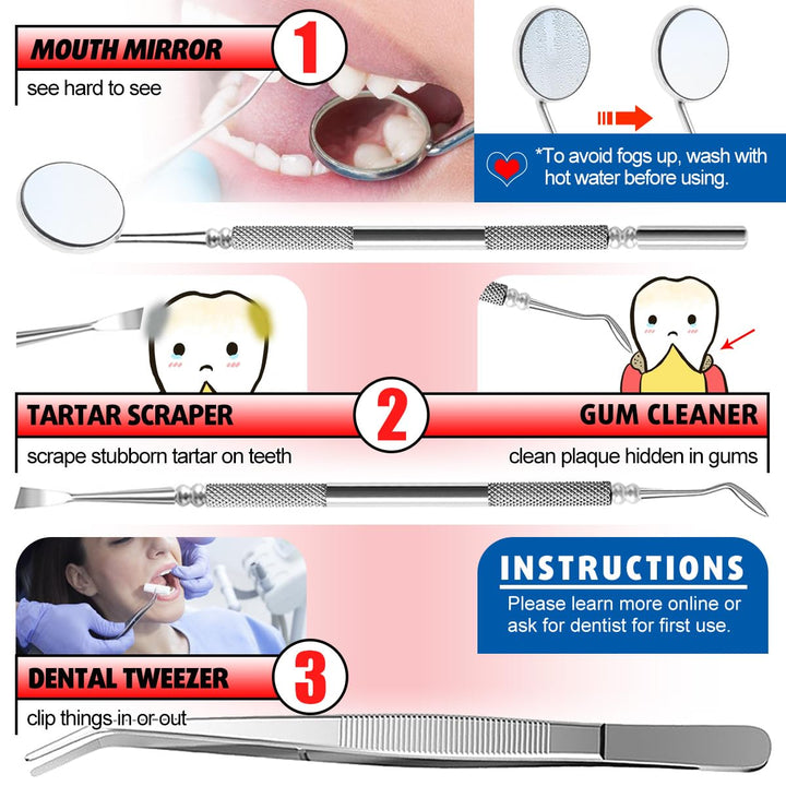 Antonki Dental Tools, 6 Pack Professional Teeth Cleanin