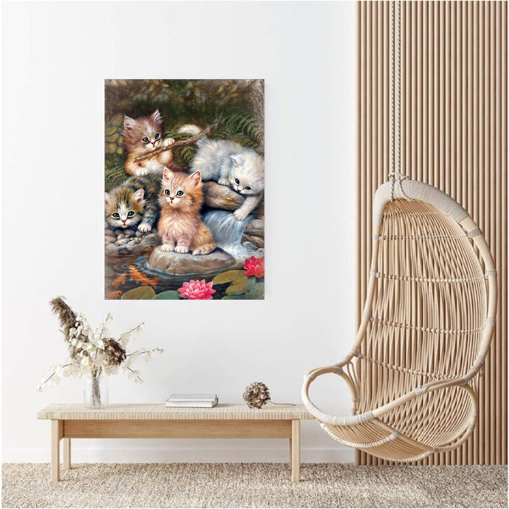 Diamond Art Painting Cat- Full Drill Diamond Mosaic Painting Kits,5d Diamond Art,Gem Art for Adults Wall Home Decor -(YNC-021)
