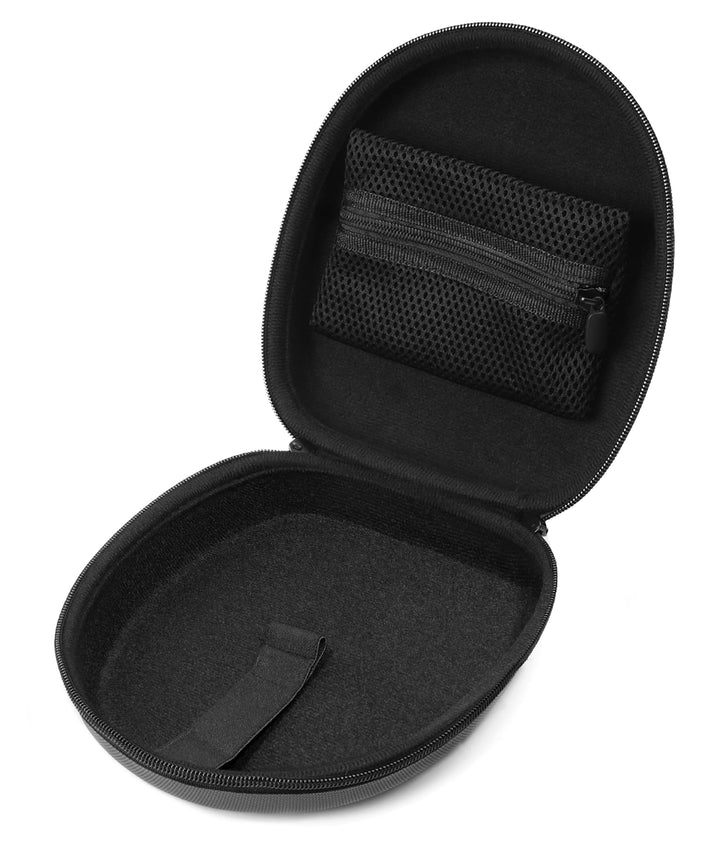 Headset Case for VXI BlueParrott B450-XT, B450-XT -204010-C, B350-XT, B250-XTS, C400-XT, Mesh Pocket for Cable, Amplifier and Other Accessories, Detachable Wrist Strap (Black with Black Zip)